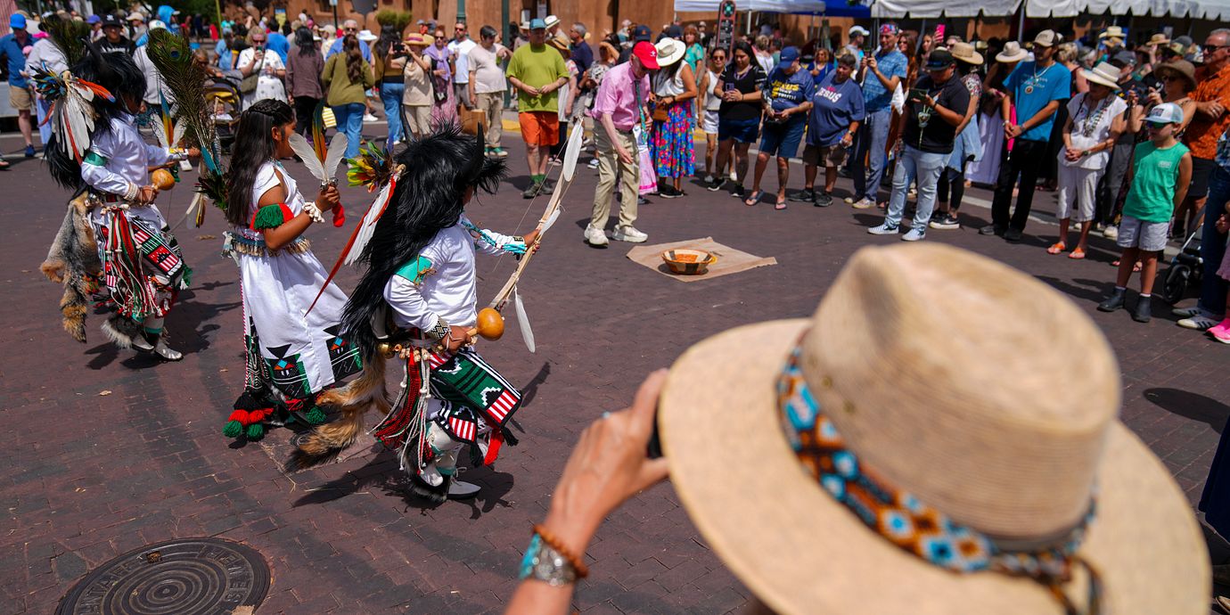 En marknad i staden Santa Fe i delstaten New Mexico.