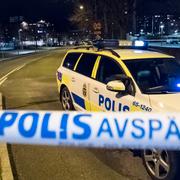 Avspärrningar runt polisstationen