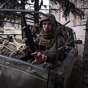 Ukrainska soldater på fronten.