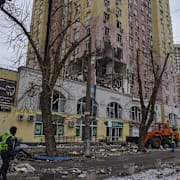 Skador efter attacken.