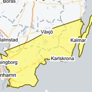 SMHI:s varning/Åska i Åhus sommaren 2023.