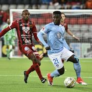 Malmös Kingsley Sarfo till höger. Arkivbild.