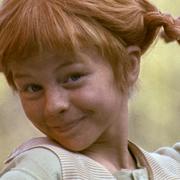 Inger Nilsson i rollen som Pippi. 