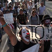 Arkiv, demonstrationer i Mexico City.