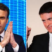 Emmanuel Macron och Manuel Valls.