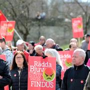 Helgens demonstration mot nedläggningen.