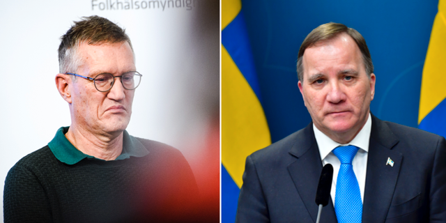 Anders Tegnell och Stefan Löfven.  TT.