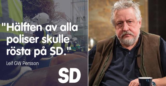 Skärmdump från SD:s Facebooksida / Leif GW Persson i SVT:s Veckans brott. SD/TT