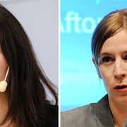 Gymnasieminister Aida Hadžialić (S), Aftonbladet politiska redaktör Karin Pettersson.