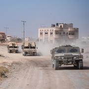 Israeliska militärfordon i Gaza tidigare den här månaden.