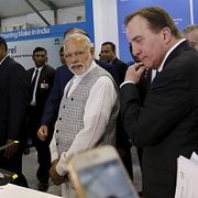 Indiens premiärminister Narendra Modi och statsminister Stefan Löfven.