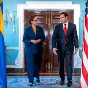 Maria Malmer Stenergard och Marco Rubio på fredagen. 