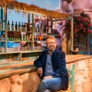 Björn Ulvaeus på plats i Nikos taverna i London, där ”Mamma mia! The party” har premiär den 19 september.