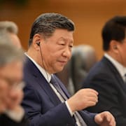 Kinas president Xi Jinping, under ett möte med Kanadas premiärminister Mark Carney i fredags.