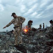 Bråte efter MH17. Arkivfoto.