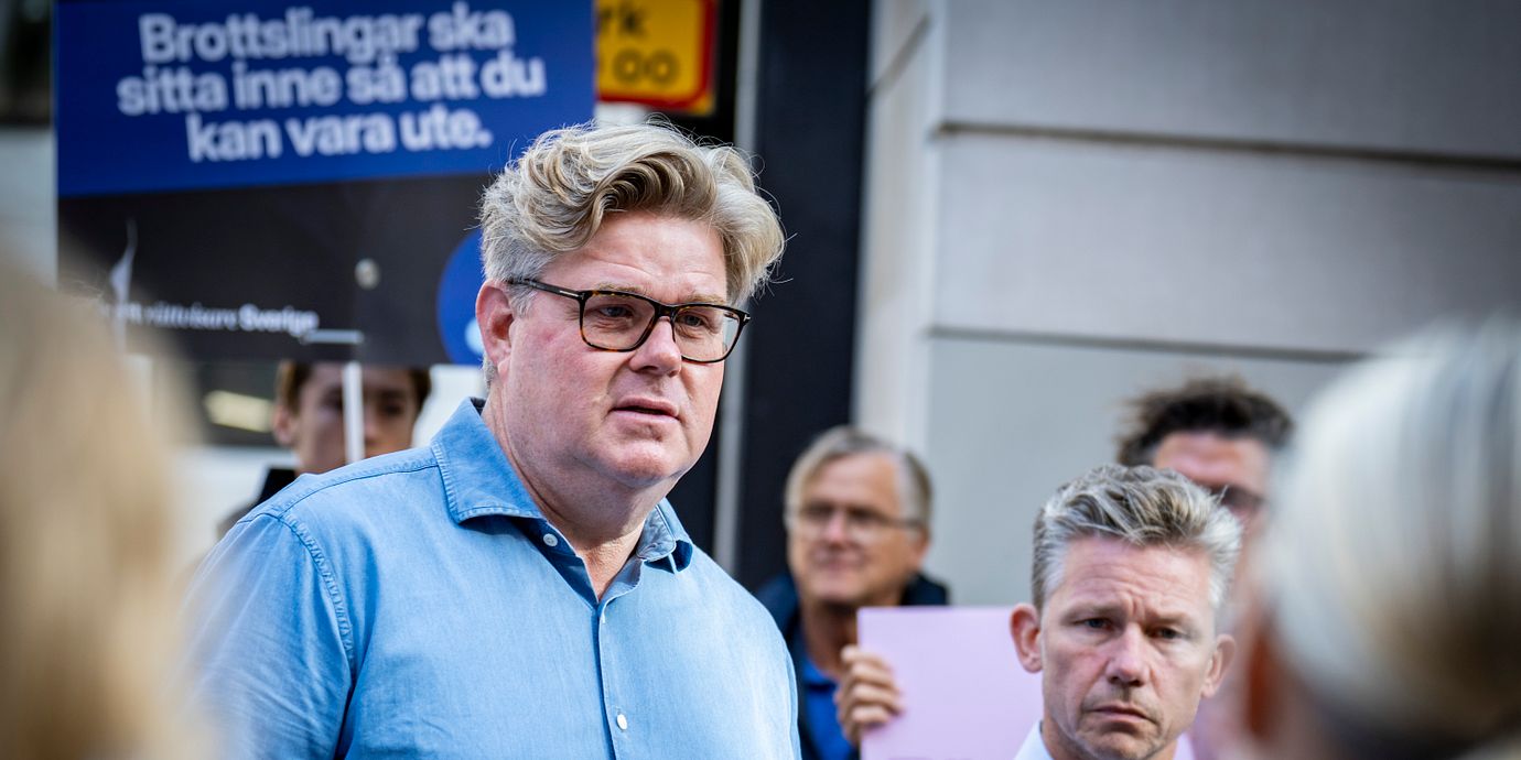 Gunnar Strömmer, justitieminister i övergångsregeringen, i Malmö 5 september.