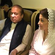 Nawaz Sharif och hans dotter Maryam Nawaz.