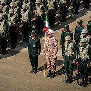 Trupper ur Irans revolutionsgarde i oktober 2022.