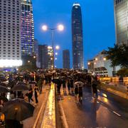 Arkivbild. Demonstranter i Hongkong. 