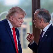 USA:s president Donald Trump och Kanadas premiärminister Mark Carney.