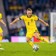 Pierre Bengtsson i landslagströjan. 