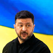 President Volodymyr Zelenskyj på säkerhetskonferensen i München. 