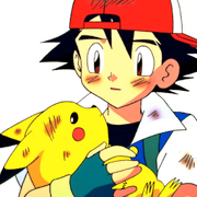 Pikachu och Ash.