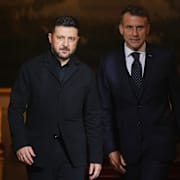 Zelenskyj och Macron.
