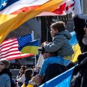 Demonstration för Ukraina i USA.