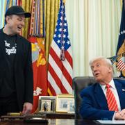 Elon Musk och Donald Trump. Arkivbild.