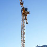Kranen i fråga under måndagseftermiddagen.