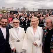 Björn Ulvaeus, Anni-Frid Lyngstad, Agnetha Fältskog och Benny Andersson på premiären av ”Abba Voyage”. 2022.