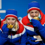 Ingvild Flugstad Østberg, Astrid Uhrenholdt Jacobsen, Ragnhild Haga och Marit Bjørgen 