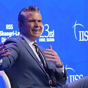 Pete Hegseth under Sangri-La-konferensen i Singapore.
