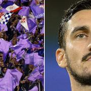 Fiorentinas fans med sina flaggor/Davide Astori