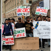 Alex Schulman, bilder från demonstrationen på Mynttorget, Kent Ekeroth.