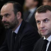 Édouard Philippe och Emmanuel Macron, arkivbild.