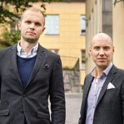 Börspoddens grundare Johan Isaksson och John Skogman.