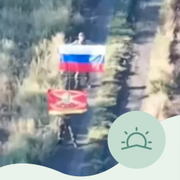 Ryska försvarsdepartementet har publicerat en bild på vad man påstår är ryska styrkor i Zaporizke, men Ukraina säger sig fortfarande ha kontroll över orten.