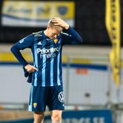 Djurgårdens Jonathan Augustinsson deppar. 