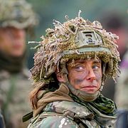 En brittisk soldat under en Nato-övning i Rumänien, 2025.