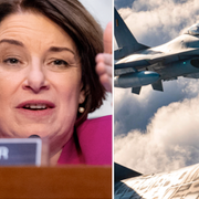 Amy Klobuchar/belgiska F-16-plan under Natoövning i Litauen/Arkivbild /Lisa Murkowski