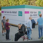 Förtidsröstning i Stockholm den 26 augusti 2026.