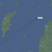 Bild från Flightradar24.