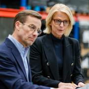 Ulf Kristersson och Elisabeth Svantesson i Göteborg i tisdags.