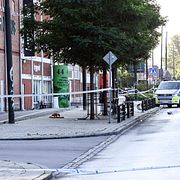 Polis och avspärrningar utanför Föreningarnas hus på Ystadvägen i Malmö.