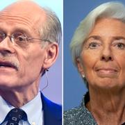 DI:s Andreas Cervenka, Riksbankens Stefan Ingves och ECB:s Christine Lagarde