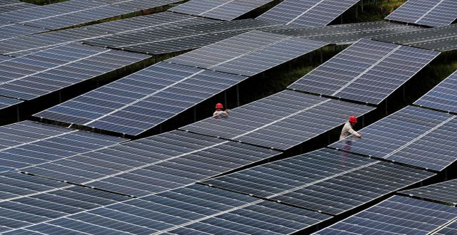 Solpaneler i Kina.  China Stringer Network/Reuters