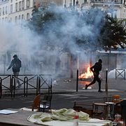 Protester i Paris under helgen.