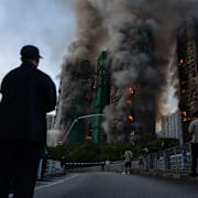 Bilder från branden i Hongkong.